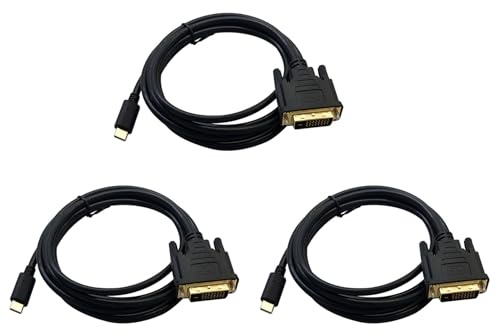 Mokamika 3 cavi USB tipo C a DVI da USB tipo C a DVI 24 + 1 adattatore 4K 30Hz (6FT/1.8M) per 3 per 2017/2016 Pro