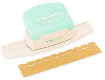 Craftelier - RandLocher zur Herstellung von Deckchen mit Herzprägung auf Papier und Kartonbögen, speziell für Scrapbooking und Bastelarbeiten | Größe ca. 15 x 5,02 x 5,02 cm