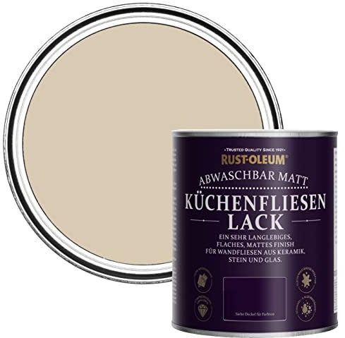 Rust-Oleum abwaschbare Küchenfliesenlack in hellbraun mit Matt Finish - Warmer Ton 750ML