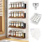 KitHero Gewürzregal Magnetisch mit 24 Gläsern, Bambus Magnetregale für Kühlschrank Ohne Bohren Küchenorganisation Magnetisches Regal mit 216 Etiketten, 1 Stahltrichter Organizern