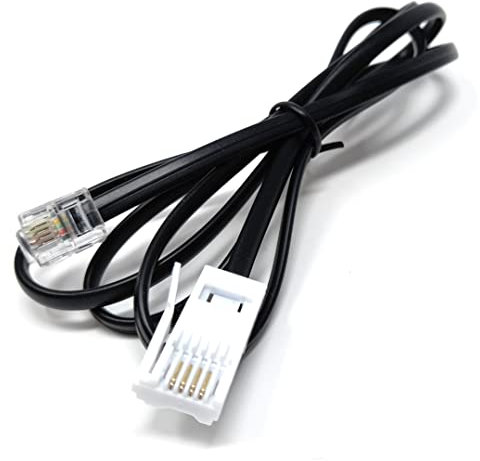 DRUT 1m BT to RJ11 4 Wire (431A) Male to Male UK Telephone Modem Lead Cable 3.3ft Black