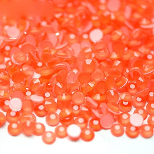 ESCATIC SS6 8 10 12 16 20 30 Neon Lila Farbe Glas Flatback Strass Runde Nagel Kristall Stein Nicht Hotfix Strass Für Kleidung-Neon Hyazinthe,SS8 1440Stk