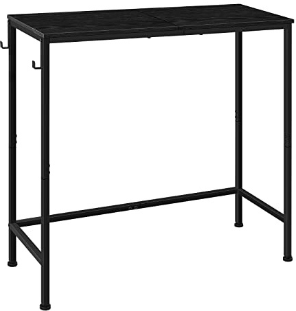 Tavolo consolle sottile e lungo, tavolo d'ingresso, nero, porta d'ingresso, consolle, tavoli d'accento sottili per ingresso, corridoio per piccoli spazi, tavolino per corridoio, camera da letto