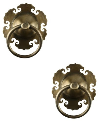 Hemobllo 2stücke Vintage Türgriff Aus Messing Retro Antik Türzugring Für Möbel Schiebetüren Küchenschränke Geeignet Für Innen Und Außentüren Klassisches Design Perfektes
