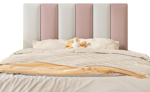 Wandpaneele Gepolstert Wandkissen mit Befestigung - Selbstklebend, Bett Kopfteil Wandpolster, 3D Antikollision Wandverkleidung, Wandschutz Bett für Kinder (Color : C, Größe : 180cm)
