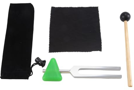 Mwwvzefl Stimmgabel 528 Hz Stimmgabeln mit Hammer und Reinigungstuch Zur Heilung Von Chakra-Klangheilung Musikalische Stimmgabel