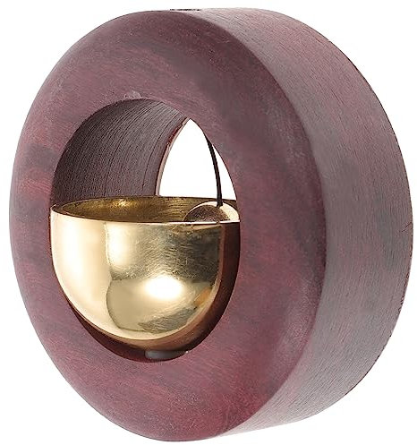 ULDIGI Magnetische Türklingel Aus Holz Für Ladentüren Türöffnungsglocke Mit Klarem Messingklang Dekorativ Und Installieren Mit Magnet Oder Selbstkleber