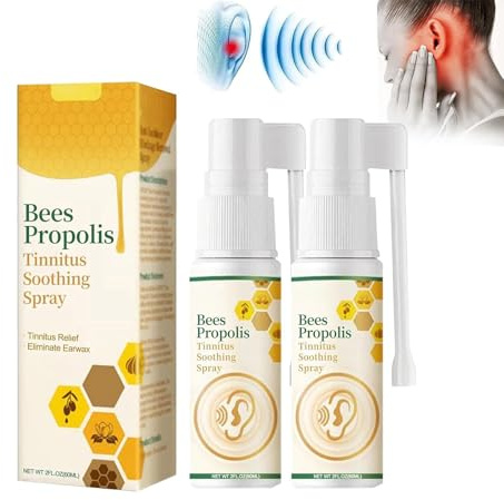 Bee Propolis Tinnitus Relief Spray, Tinnitus Relief for Ringing Ears, Tinnitus Relief Spray Lindert Tinnitus, Ohr Tinnitus Entlastung (2 Stück)