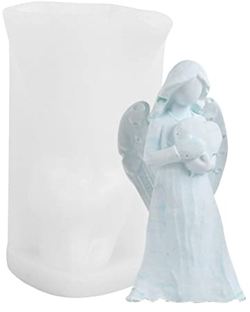 Engel Kerzengießform, Kerzenform Silikon Engel, Engelsformen für die Kerzenherstellung, Harzguss 3D Engel Silikon Form, Winkelförmige Form, Fondant Schokoladenform