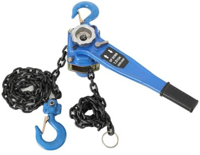 Polipasto de cadena de carraca con 1500 kg de capacidad de carga de 3 m de longitud, cabrestante manual con freno de cuerda, fácil elevación de carga, grúa de mano para taller forestal