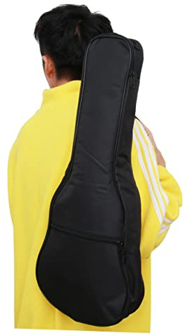 TOYANDONA Gitarrentasche Gepolstert 26-Zoll Schwarz Akustikgitarre | Canvas, Wasserabweisend, für Reisen und Auftritte, mit Doppelten Schulterriemen
