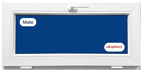 Ventana PVC Reforzada 1000x500 Blanca | Oscilante | Cristal Climalit Mate | Perfil Aluplast | Entrega 24/48h