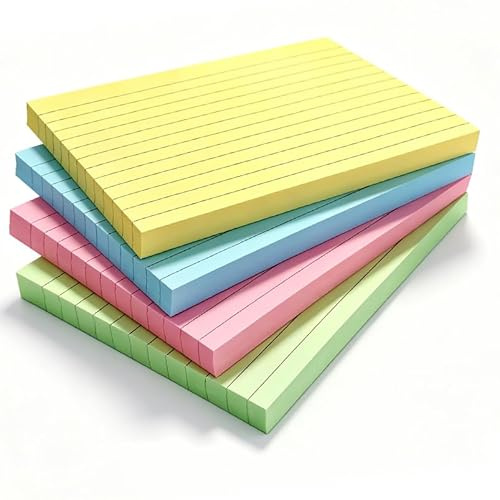 A6 Flash Cards 160Pcs Revision Cards Assorted Colours (148x105mm) Record Prompt Flashcards Index Card Coloured Ruled Notecards for Office Working School Learning