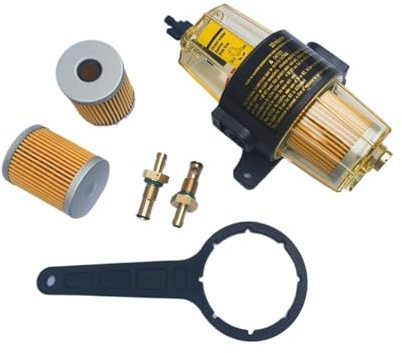 1 pièce UF-10K Élément de filtre à carburant Séparateur d'eau Ensemble UF10K Moteur hors-bord Bateau(As picture B)