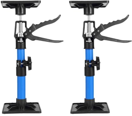 2 piezas Varilla de soporte telescópica, Varillas de soporte telescópicas, Soporte telescópico, Puntales Extensibles Techo, ajustables 30-59cm, para instalación de placas de yeso en el techo