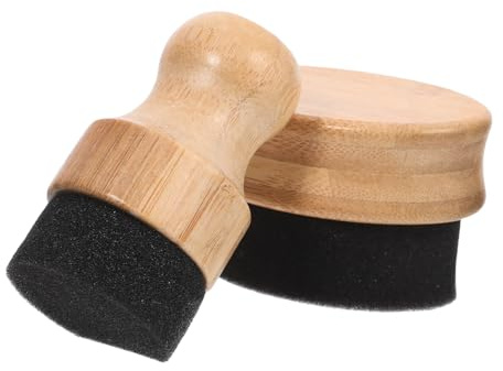 ROMISBABA Applicatore Cera e Olio Per Taglieri in Bambù, Set 2 Pezzi Spugna e Spazzola, Trattamento Superfici Legno Per Manutenzione Cucina e Mobili, Design Ergonomico, Uso Domestico e Professionale