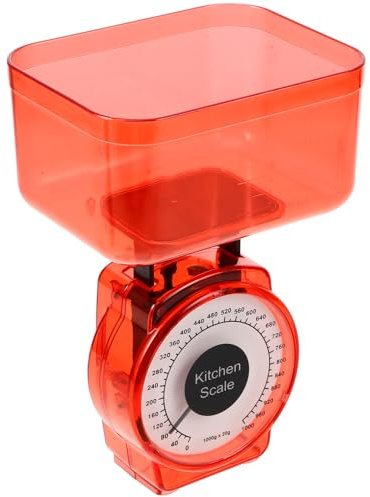 VICASKY Balance de Cuisine Mécanique Plastique Polyvalente avec Plateau Gradué pour Solides et Liquides Balance Alimentaire Précise pour Usage Domestique Couleur Couleur Aléatoire