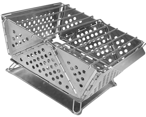 XAGMODSHN Grilles de barbecue pliantes compactes de type lourd - Réchaud de camping en plein air pour la cuisine - Avec outil amovible - Assemblage rapide - Cuisinière d'extérieur