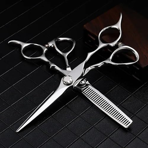 IOCCIOBB Hair Cutting Shears 6 Inch Salon Barbers Hairdressing Scissors Personalized Cutting & Thinning Hairdresser Special Set