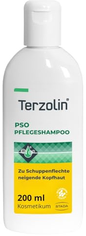 Terzolin PSO Pflegeshampoo gegen Psoriasis & Schuppen, 200ml | Sanfte Salicylsäure gegen Schuppen & Plaques, 50% Reduktion in 4 Tagen, Parfümfrei, silikonfreies Anti-Schuppen Shampoo