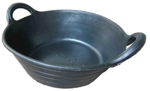 Kaeltsyn Robuster Futtertrog aus Gummi für die Pferdepflege Strukturierter Boden und geräumige Form, ideal für mehrere Pferde Futtertrog für Pferde aus Gummi
