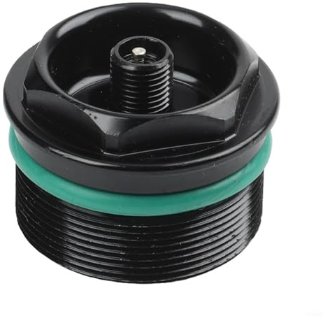 Fahrrad-Gabelventilmutter-Ersatz, kompatibel mit AV-Ventilkern, mit effektivem Dichtungsring, Aluminiumlegierung, schwarz, Gewindegrößen 28, 3 x 1, 0 mm, 30, 3 x 1, 0 mm (30,3 x 1,0 mm A)