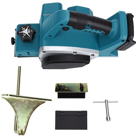 Fafeicy Pialla Elettrica a Batteria 15000 Giri/min Profondità di Taglio 2 Mm Pialla a Mano Elettrica per la Lavorazione del Legno Mobili per Porte Appassionati del Fai da Te Ristr