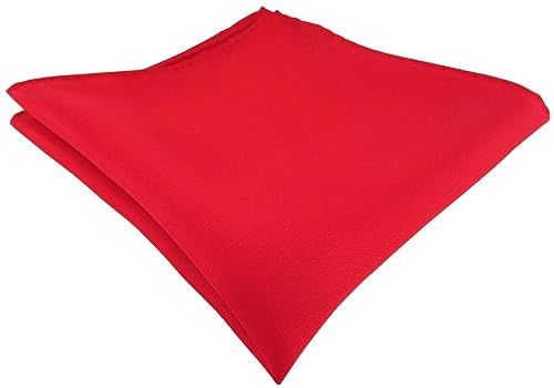 pochette roulotté main rouge unicolor - 100% soie - taille 30 x 30 cm