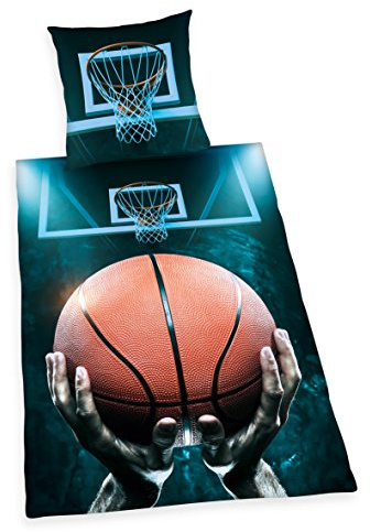 Herding Young Collection påslakanset, basketboll vändmotiv, påslakan 140 x 200 cm, örngott 70 x 90 cm, bomull/Renforcé