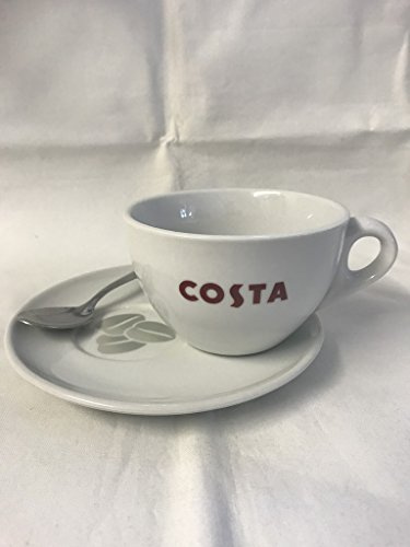 Costa Coffee Cup With Saucer And Spoon Medium 275ml Primo