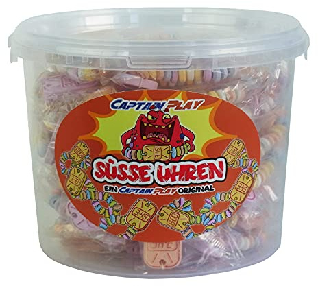 CAPTAIN PLAY Candy Box mit 50 Süße Uhren in Einzelverpackung