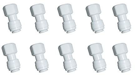YZMSZ Straight 3/8 Female Thread to 3/8 OD Tube Quick Connector Tubing Fittings for Water Purifiers Filters Reverse Osmosis Systems accessories,10pcs.