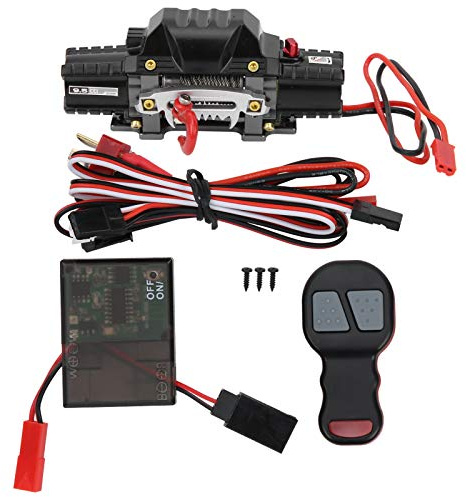 VGEBY Treuil Automatique RC, Récepteur de Contrôleur de Treuil Simulé à Double Moteur en Métal RC Adapté à la Voiture TRAXXAS(Type B) Accessoires de Voitures Miniatures