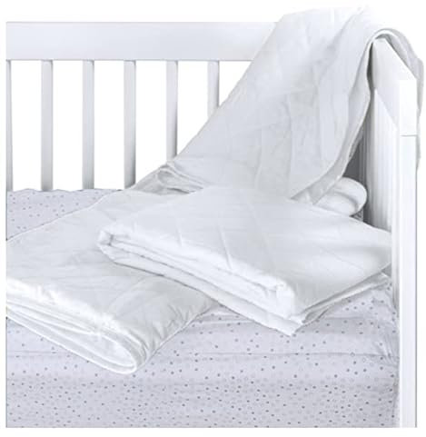 QuickZip Matratzenauflage für Kinderbett, wasserdicht, 100 % Baumwolle, Weiß
