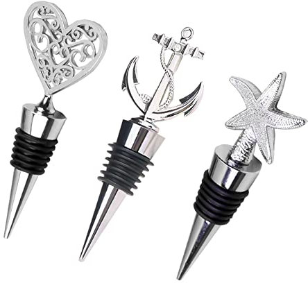 WUERKIYA Tappo per Bottiglia di Vino da 3 Pezzi novità Tappo Bottiglia di Champagne con Silicone per Liquore Vino Olio Cocktail Succo