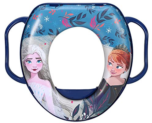 Zawadi Global Frozen Soft Padded Potty Toilet Training Seat with Handles for Toddlers Kids Children, Portable for Travel & Easy to Clean
