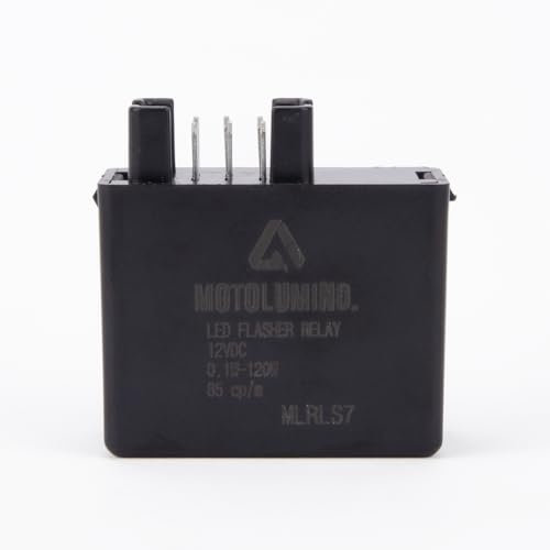 Aharon Motolumino Blinker Relais für Motorräder | Universal 12V LED/Halogen| Kompatibel mit Suzuki 7-Pin-Anschluss | LED-Blinkleuchten | LED-Lauflichtblinker | Blinkrelais | Blinkergeber