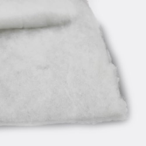 JPstraps – Guata Acolchado por Metros (160cm Ancho, 150 gr/m²) - Napa de Microfibra 100% Poliéster para Tapicería, Prendas, Cojines y Edredones (Blanco 150 gr/m², 100 cm x 160cm)