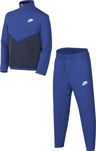 Nike Tuta unisex per bambini K Nsw Tracksuit Wvn Qz Hbr, Game Royal/Midnight Navy/White, FD3058-480, M