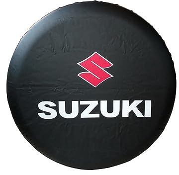 PAREKS Copriruota Scorta per Auto per Suzuki Jimny 2018-2023, Copertura della Ruota di Scorta Auto Antipolvere Impermeabili Copriruota, Copriruota Elastico Accessori Decorazioni Esterne,15in