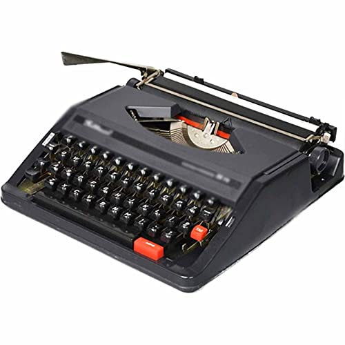 Vintage-Schreibmaschine für den normalen Gebrauch, manuelle Retro-Schreibmaschine, Vintage-Schreibmaschinen, tragbare, altmodische mechanische Schreibmaschine – erhältlich in Zwei Farben, Schwarz