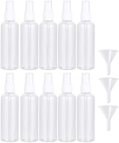 Healevede Spray Recargables Botellas de Plástico de 30 Ml Juego de 16 Botellas Diseño Compacto y Portátil con Embudos para Viaje y Trabajo