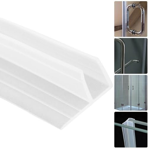 Bande d'étanchéité, ruban d'étanchéité, porte de salle de bain, joint de porte de douche en caoutchouc transparent en forme de F for douche, portes coulissantes, portes en verre et bas de porte (10 m)