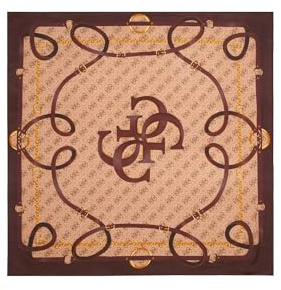 GUESS Foulard Scarf 130X130 Brown Multi
