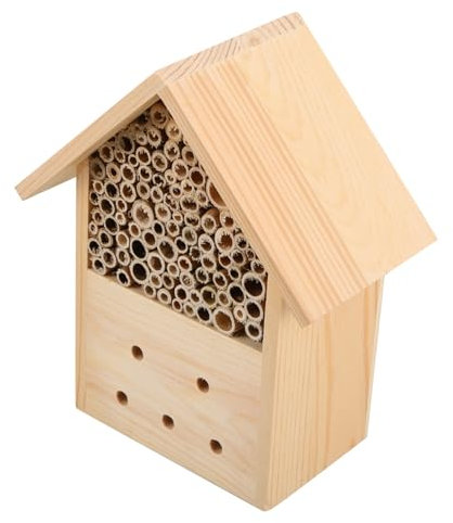 Happyyami Bienenhaus Für Bienen Hängeraum Aus Naturmaterial Dekoratives Bienenhaus Bienenhotel Marienkäferhütte Hängehaus Lebensraum Für Bestäuber Zum Aufhängen Im Garten Balkon