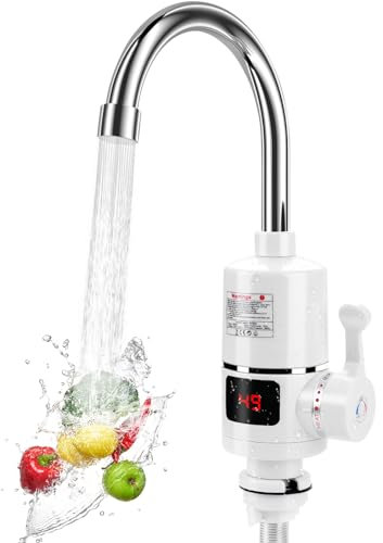 Jellybibo Scaldabagno elettrico Ta 220V 3000W Cucina Giardino Bagno Soggiorno Camino Ta