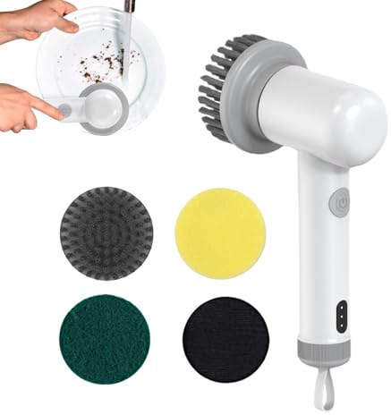 Gupcaqosjw Electric Scrubber for Cleaning - Handheld Power Brush Cleaning Scrubber | Cordless Scrubbing Tool, Rechargeable Machine for Kitchen, Bathroom, Counter, Wall, Bathtub