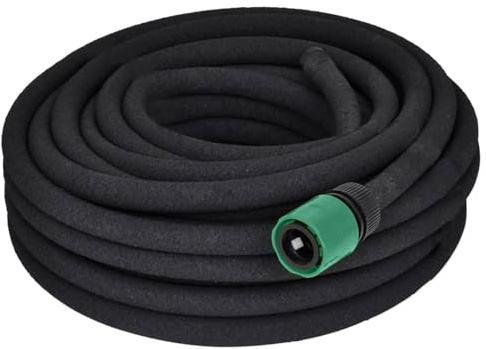 Gecheer Tubo per irrigazione da giardino, 50 m, flessibile, ad alta pressione, resistente alle intemperie, attacco universale