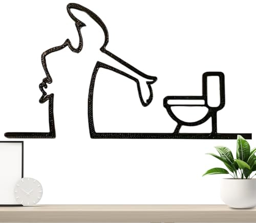 GkgWuxf Lustige Badezimmer Schilder,WC Zeichen Deko & Witzige Toiletten Accessoires | Wanddekor Eisendeko Für Wohnung Wohnheim Geschäft Party Hotel Schlafzimmer Küche Wohnzimmer