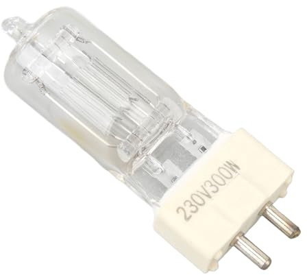 CFTGIW 300W G9.5 Bulbo Alogeno in Vetro in Plastica 2900K 300 LM Lulbo Alogeno per YH038 per P1200 P1000 G9.5 Bulbggg9. Bulbfotografia Alogena Alogena Bulbhalogogeno